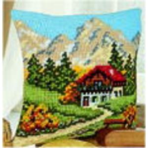 Mountain Scene Chunky Cross Stitch Cushion Front Kit Vervaco NEW